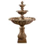 Grand Chateau Three Tier Fountain With Plain White Background