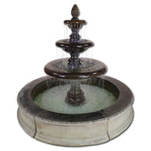 Grand Garden Newcastle Three Tier Easy Pond Fountain With Plain White Background