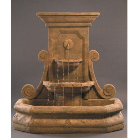 Grande Volute Wall Outdoor Fountain Colored Background