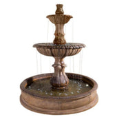 Grandis Calanthia Two Tier Pond Fountain With Plain White Background