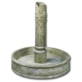 Green Man Pond Outdoor Water Fountain With Plain White Background