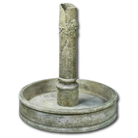 Green Man Pond Outdoor Water Fountain With Plain White Background