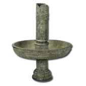 Green Man Ruin Outdoor Water Fountain With Plain White Background