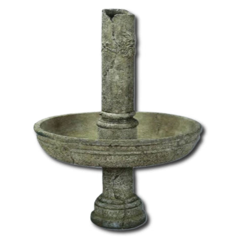 Green Man Ruin Outdoor Water Fountain With Plain White Background