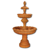 Grimaldi Lion Three Tier Fountain With Plain White Background