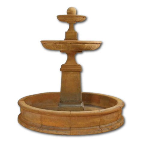 Hampton Tall Pond Fountain With Plain White Background