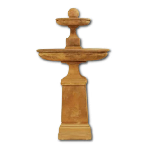 Hampton Tall Two Tier Fountain With Plain White Background
