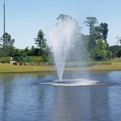 Hydro Torque Fountain With Open Green Landscape
