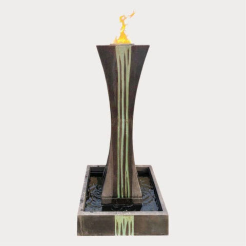 I Fountain with Fire By Gist With Plain Background