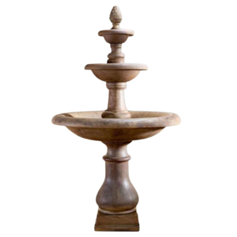 Immanis Newcastle Three Tier Fountain Tall Spacers With Plain White Background