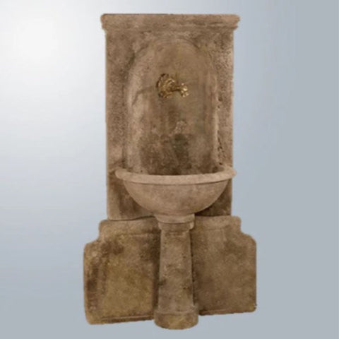 Imperia Antica Wall Fountain For Bronze Spout With Gray Gradient Background