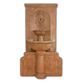 Imperia Antica Wall Fountain With Concrete Water Spout With Plain White Background