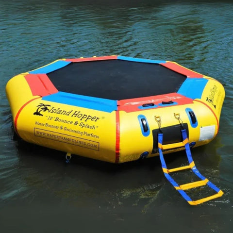 Island 10 Water Bouncer Side View Floating On Calm Water