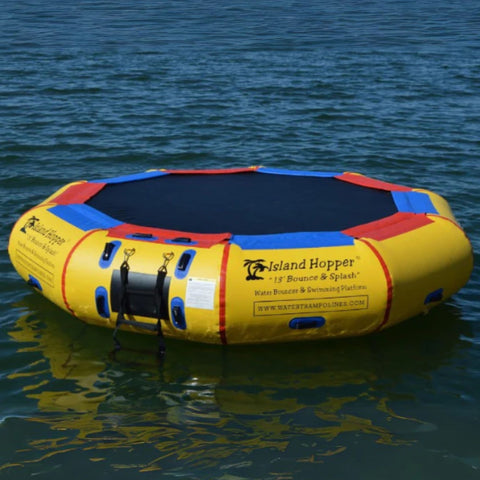 Island Hopper 13 Bounce n Splash Water Bouncer Floating On Deep And Calm Water