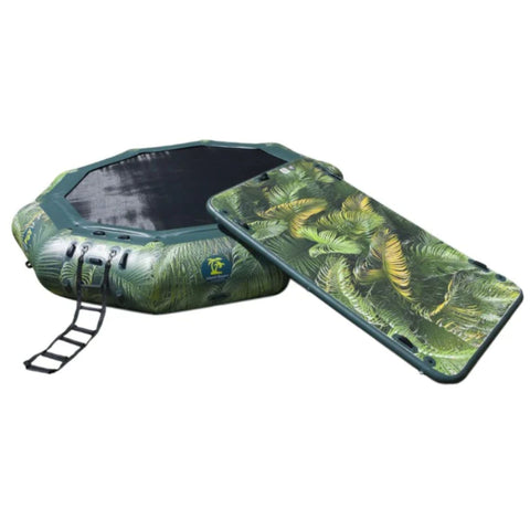 Island Hopper 15 Lakeside Water Park Side View Showing The Ladder, Slides And The Bouncer