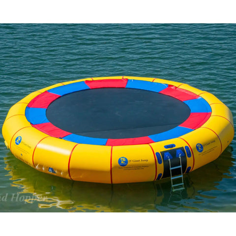 Island Hopper 25 Giant Jump Water Trampoline Slightly Showing The Top View