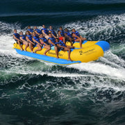 Island Hopper Elite Class Banana Buss 14 Person Banana Boat With Kids Having Fun Banana Boating On The Waves
