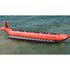 Thumbnail for Island Hopper Elite Class Red Shark 6 Person Banana Boat Side View Resting In Calm Water