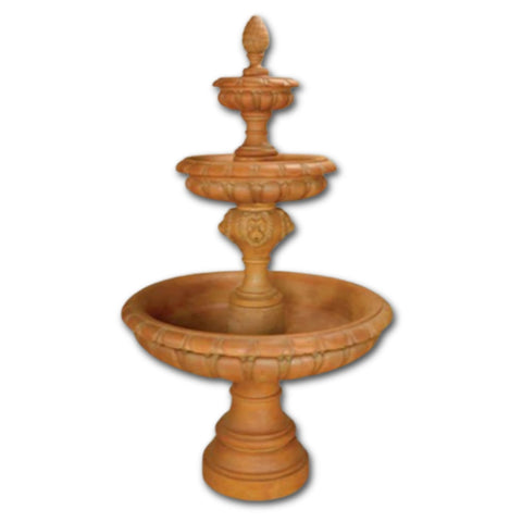 Italica Three Tier Fountain With Plain White Background