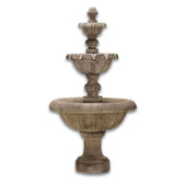 Jardin Three Tier Outdoor Water Fountain Short With Plain White Background
