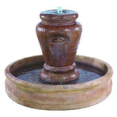 Jardine Pot Outdoor Water Fountain With 55 Inch Basin With Plain White Background