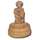 Jug Boy Fountain With Plain White Background