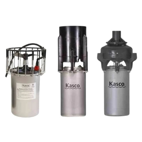 Kasco 5.1 Series 5 HP Motor 3 Models On White Background