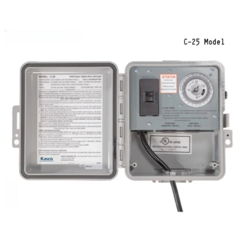 Kasco Control Panel C-25 Model With Brand Name On White Background
