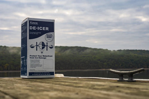 Kasco De-Icer Box On A Pier Close Up