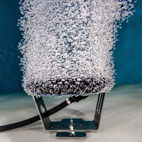 Kasco Home Series Diffused Aeration System Detailed Underwater View Releasing Fine Bubbles