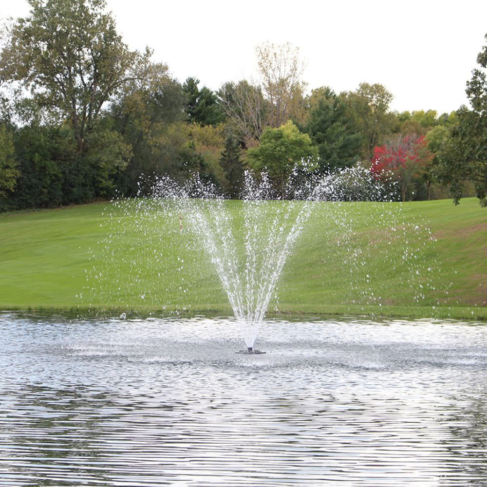 Kasco J Series Fountain With Cypress Spray Pattern On The Water