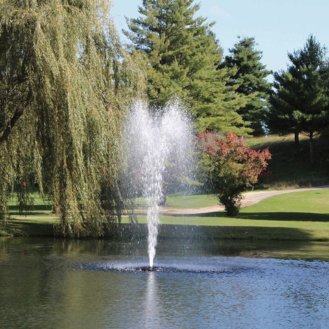 Kasco J Series Fountain With Sequoia Spray Pattern On The Water