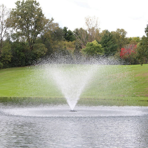 Kasco J Series Fountain With Willow Spray Pattern On The Water