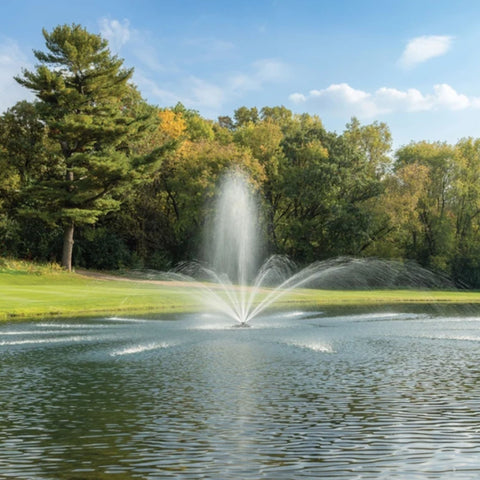 Kasco Madrone Premium Fountain Nozzle Scenic View Surrounded By Green Trees