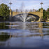 Thumbnail for Kasco Mahogany Premium Fountain Nozzle Scenic Landscape View Centered In An Architectural Bridge