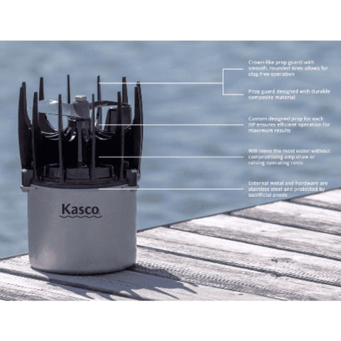 Kasco Marine Aquaticlear With Wooden Dock And Blue Water Background