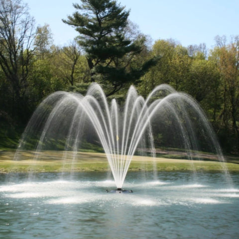 Kasco Palm Premium Fountain Nozzle Scenic View Surrounded By Green Trees
