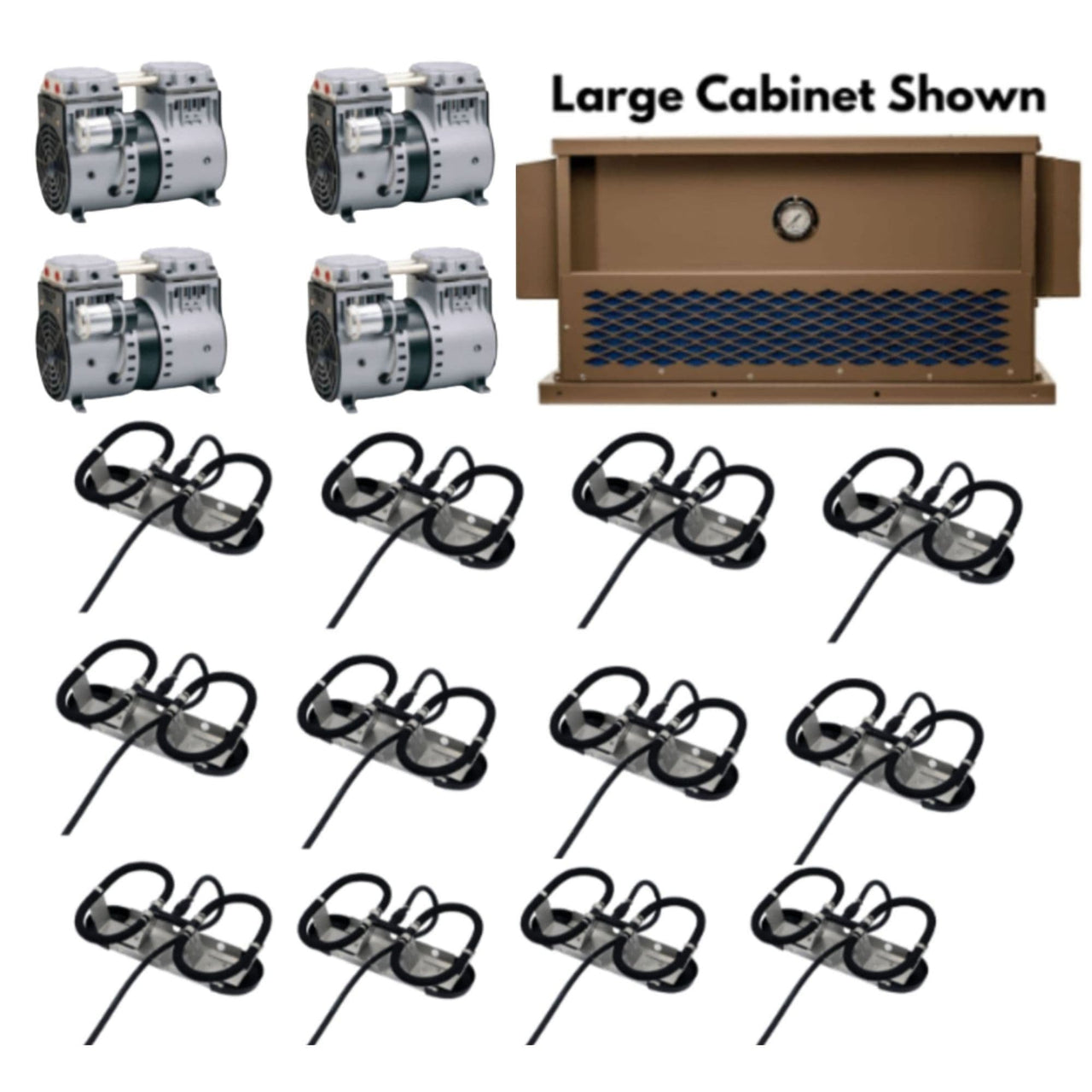 Kasco Robust Aire Diffused Pond Aeration System With Large Cabinet System Shown -  12 Diffuser