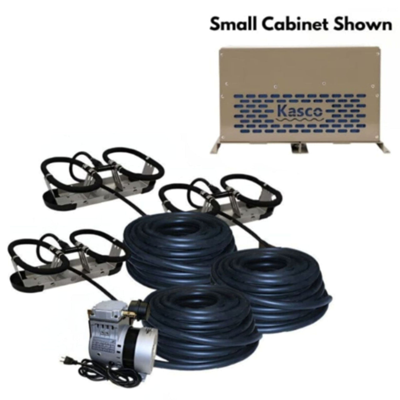 Kasco Robust Aire Diffused Pond Aeration System With Small Cabinet System Shown - 3 Diffuser
