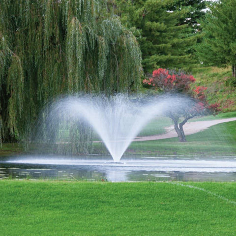 Kasco VFX Aerating Fountain On The Water With Colorful Trees In The Background