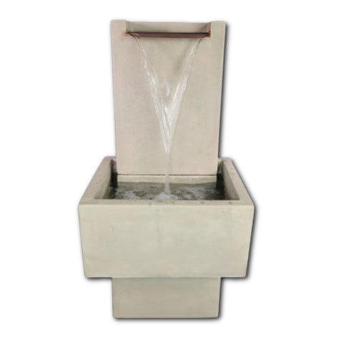 Lamina Patio Wall Fountain With Plain White Background