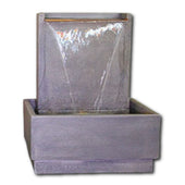 Lamina Wall Fountain Short With Plain White Background