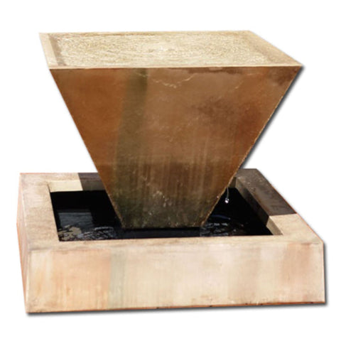 Large Oblique Outdoor Fountain By Gist With White Background