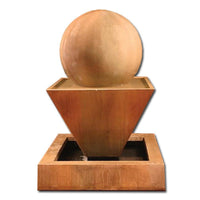 Thumbnail for Large Oblique Outdoor Fountain with Ball Front View