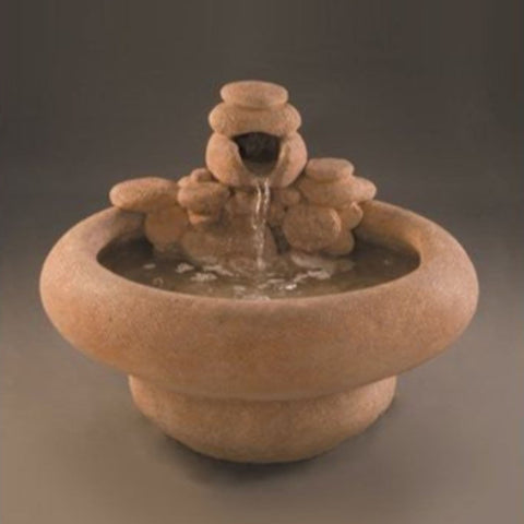 Large Serenity Cast Stone Garden Fountain With Dark Background