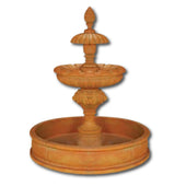 Laurent Two Tier Pond Fountain With Plain White Background