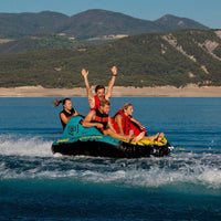 Thumbnail for Lets Go Family 4 With a Man Raising Hands and While The Three are Holding Tightly