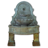 Liguria Wall Fountain With Legs With Plain White Background