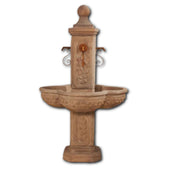 Limone Courtyard Fountain For Rustic Iron Spouts With Plain White Background