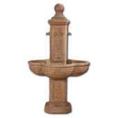 Limone Courtyard Fountain With Concrete Spouts With Plain White Background
